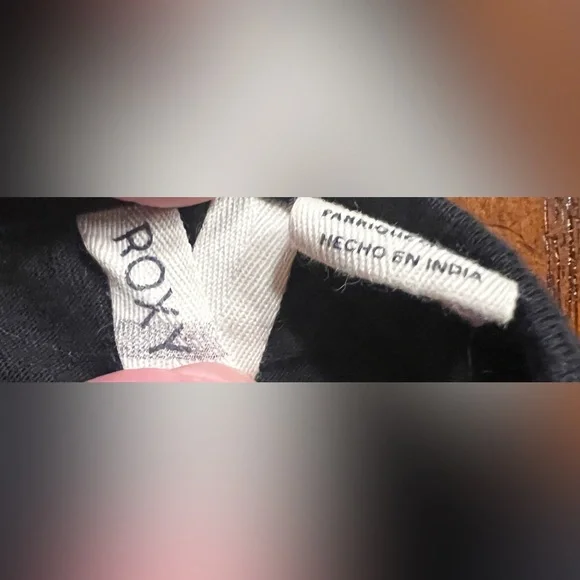 Roxy Black Halter Top with Lace Accents - Picture 6 of 7